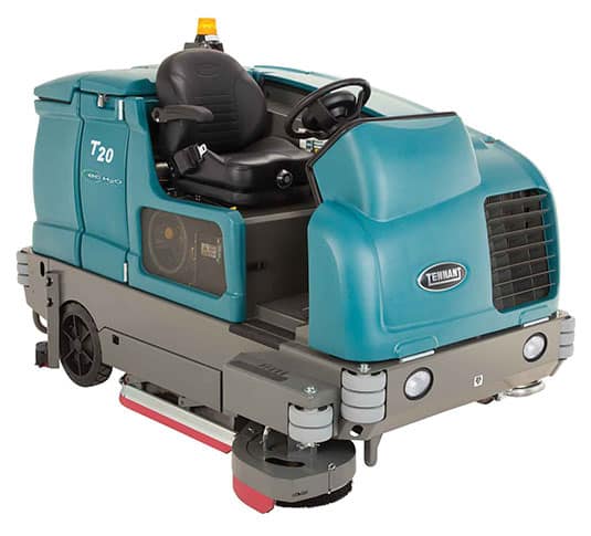 tennant T20 ride-on floor scrubber rental machine